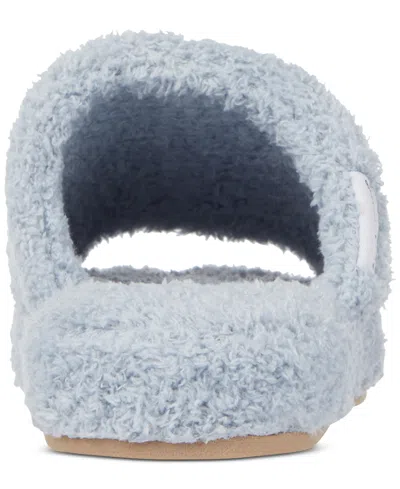 Isotoner Signature Women's Joey Cozy Plush Slide Slippers In Blue Fog