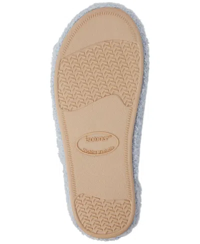 Isotoner Signature Women's Joey Cozy Plush Slide Slippers In Blue Fog
