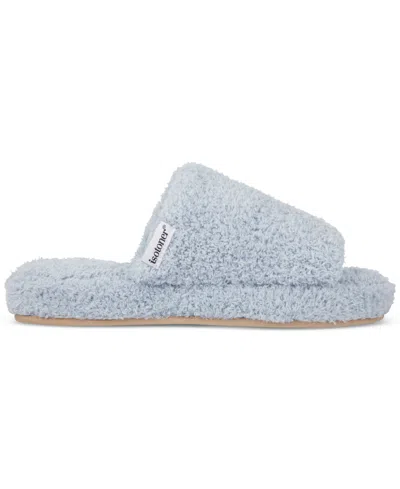 Isotoner Signature Women's Joey Cozy Plush Slide Slippers In Blue Fog