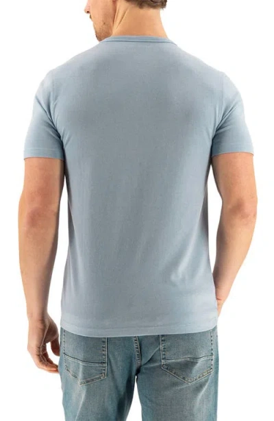 Devil-dog Dungarees Short Sleeve Henley In Blue