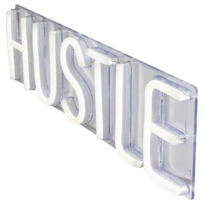 Northlight Led Hustle Neon Lighted Wall Sign In White