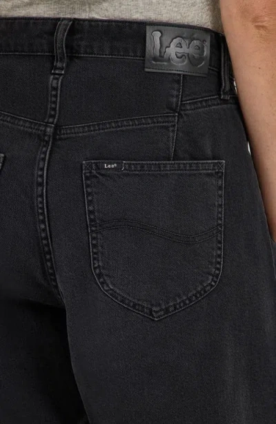 Lee Button Fly High Waist Loose Fit Ankle Jeans In Dark Memory