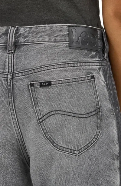 Lee Rider Low Slung Raw Hem Barrel Leg Jeans In Grayed Out