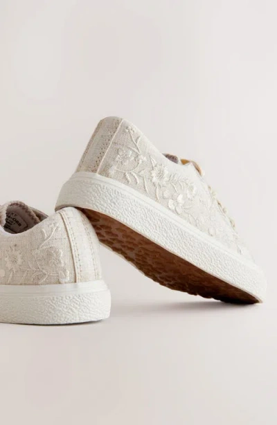Next Kids' Embroidered Sneaker In Neutral