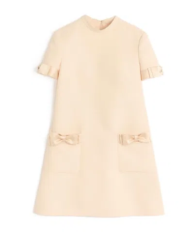 Valentino Knee Length Dress With Bow And Pockets In Nude