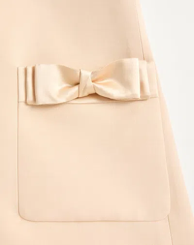 Valentino Knee Length Dress With Bow And Pockets In Nude