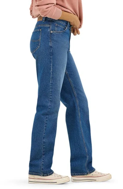 Lee Rider Straight Leg Jeans In Blue-tiful