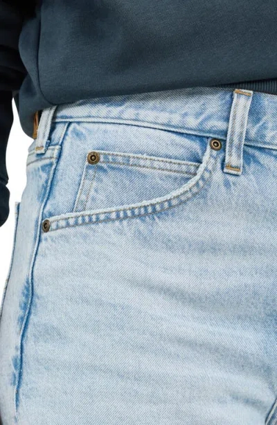 Lee Slouch Raw Hem Denim Bermuda Shorts In Hint Of Rain