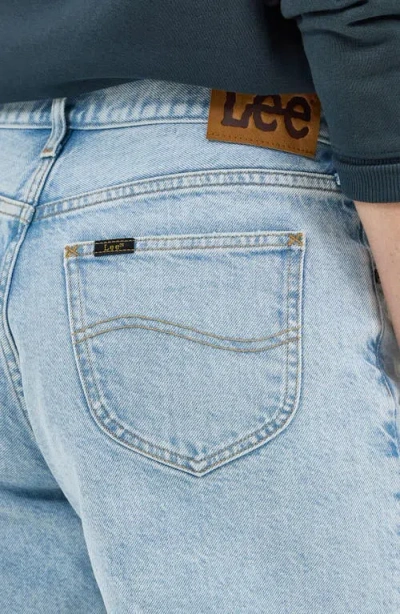 Lee Slouch Raw Hem Denim Bermuda Shorts In Hint Of Rain