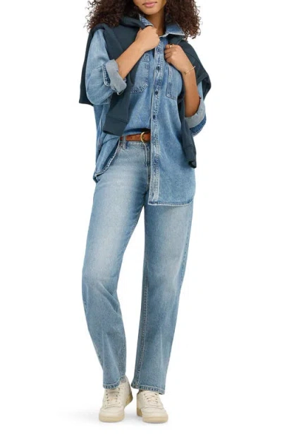 Lee Rider High Waist Straight Leg Jeans In Dazzled