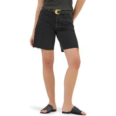 Lee Slouch Denim Bermuda Shorts In Dark Memory