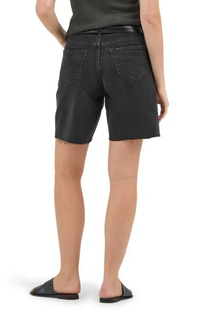 Lee Slouch Denim Bermuda Shorts In Dark Memory