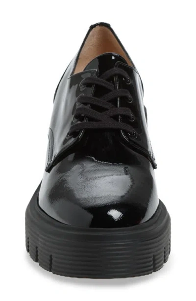 Stuart Weitzman Soho Platform Derby In Black Patent