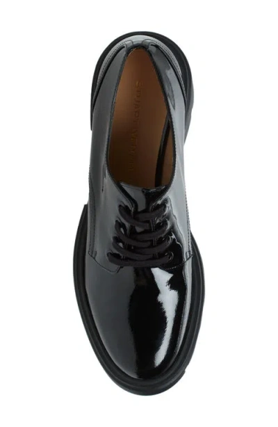 Stuart Weitzman Soho Platform Derby In Black Patent