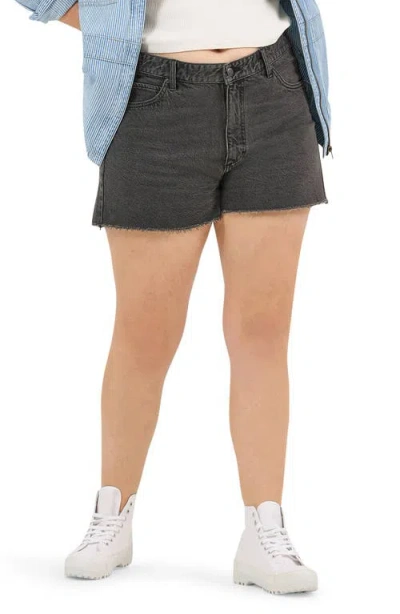 Lee 3-inch Cutoff High Waist Denim Shorts In Dark Mood
