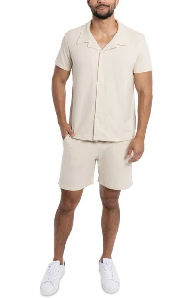 Spring + Mercer Relaxed Drawstring Shorts In Stone