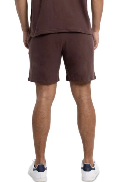 Spring + Mercer Relaxed Drawstring Shorts In Dusty Chocolate