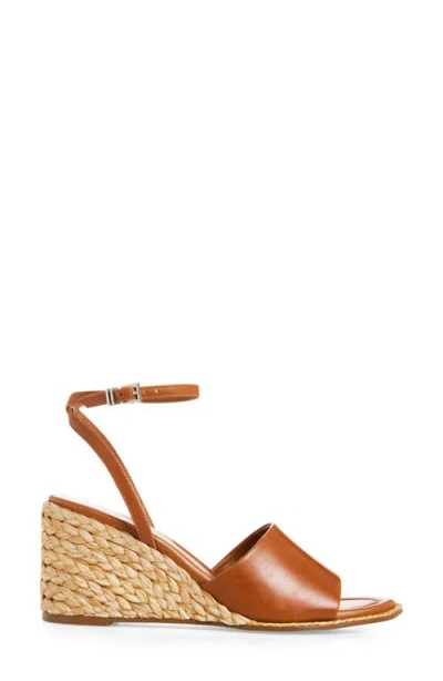 Nordstrom Arlene Ankle Strap Wedge Sandal In Rust Argan Oil