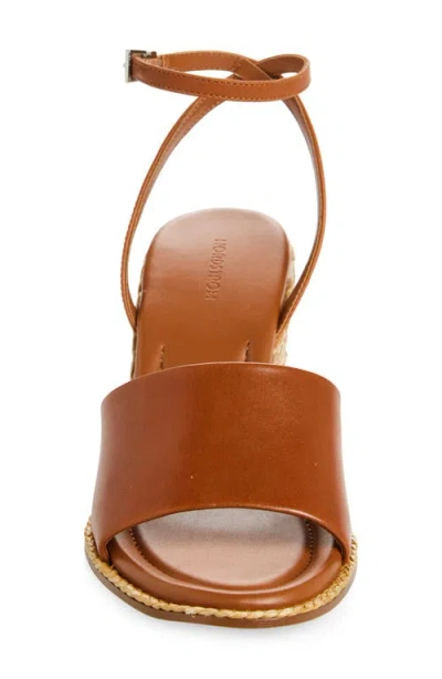 Nordstrom Arlene Ankle Strap Wedge Sandal In Rust Argan Oil