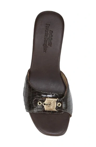 Dr. Scholl's X Favorite Daughter Heartbreak Kitten Heel Sandal In Brown