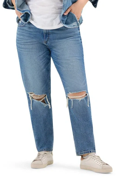 Lee '90s Ripped Tapered Straight Leg Jeans In Rolling Waves