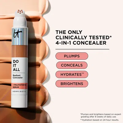 It Cosmetics Do It All Radiant Concealer + Multivitamin Serum In Deepest Cool 625