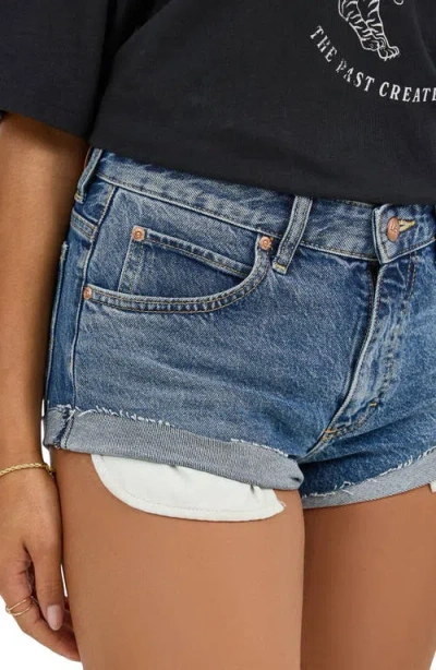Lee Shorty Cutoff Denim Shorts In Classic Indigo