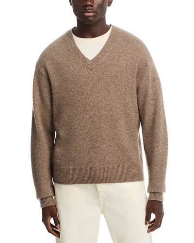 Frame Light Regular Fit Cashmere Silk Blend Sweater In Soft Mocha