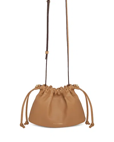 Strathberry Charlotte Drawstring Soft Nappa Crossbody In Caramel