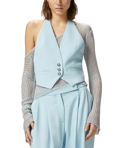 Pinko Pastel Blue 'moretta' Top In Crystal Blue