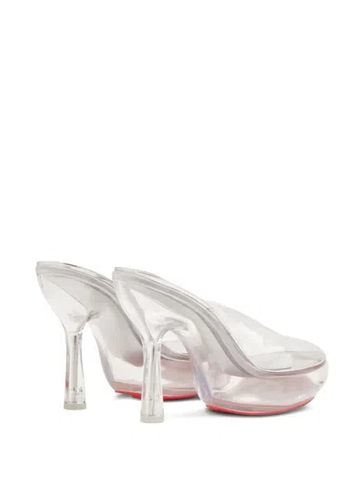 Diesel Heel Sandals With Transparent Platform Sole In White