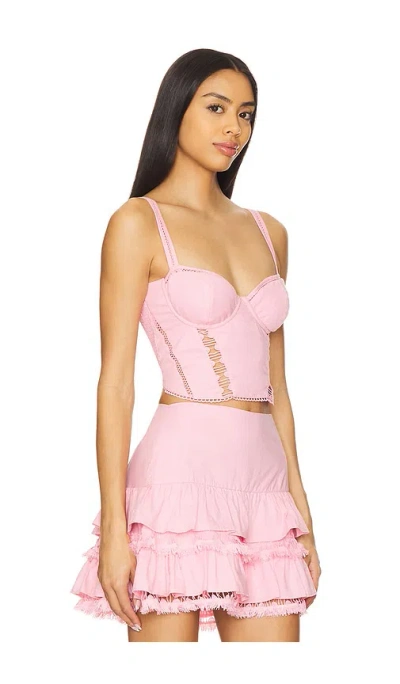Peixoto Sasha Corset Top In Proper Pink