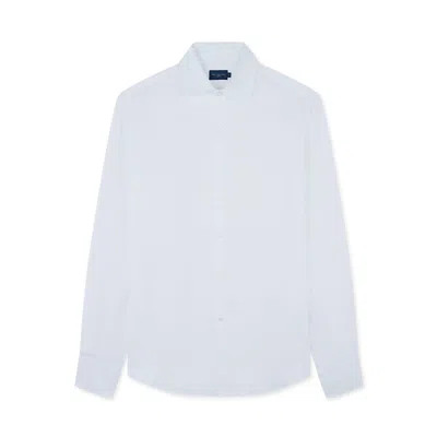 Paul & Shark Camicia In Lino Con Collo Alla Francese In Bianco