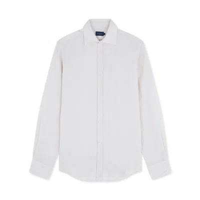 Paul & Shark Camicia In Lino Con Collo Alla Francese In Beige