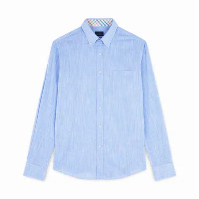 Paul & Shark Camicia In Cotone Operato In Azzurro