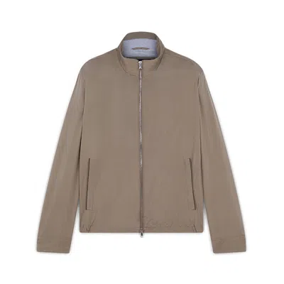 Paul & Shark Bomber Typhoon® Silk In Taupe Camoscio