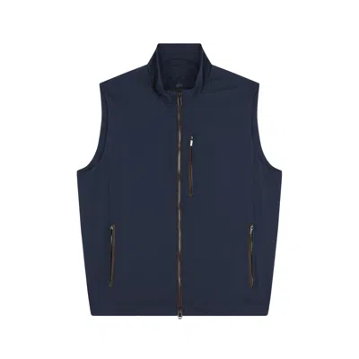 Paul & Shark Gilet Typhoon® Re-4x4 Stretch Con Dettagli In Alcantara® In Blu