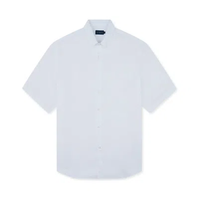 Paul & Shark Camicia In Lino A Manica Corta In Bianco