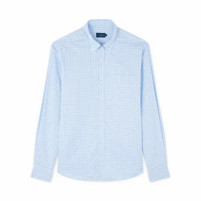 Paul & Shark Camicia X-soft Con Micro-stampa In Bianco Quadri Azzurri