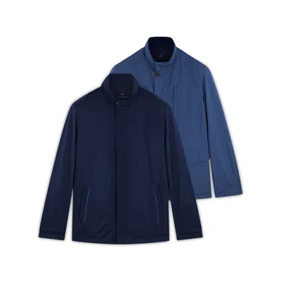 Paul & Shark Field Jacket Typhoon® Platinum Reversibile In Blu/avio