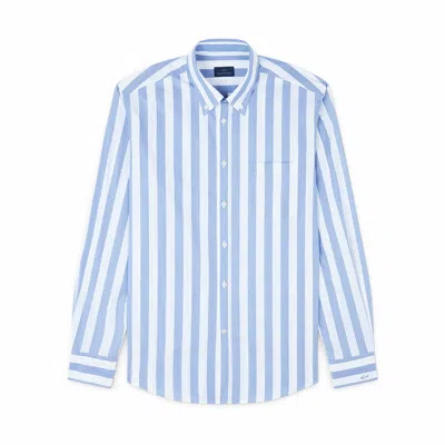Paul & Shark Camicia Premium Con Motivo A Righe In Blu Righe Bianche