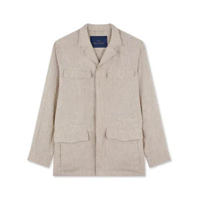 Paul & Shark Field Jacket In Lino In Sabbia