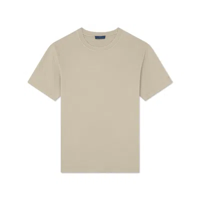 Paul & Shark T-shirt In Light Jersey Di Cotone Tinto Capo In Beige