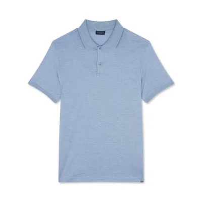 Paul & Shark Polo In Cotone E Seta In Azzurro Melange
