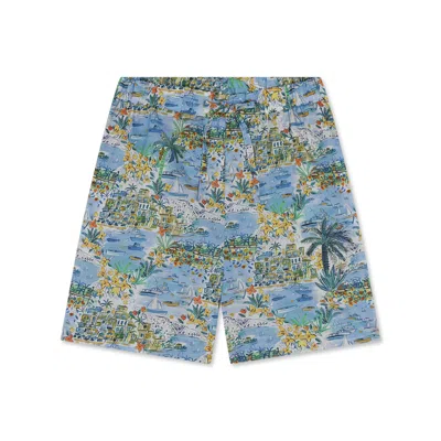 Paul & Shark Bermuda In Cotone Con Stampa In Stampa Palme Capri