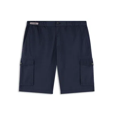 Paul & Shark Bermuda Cargo In Cotone Ultralight Popeline In Blu