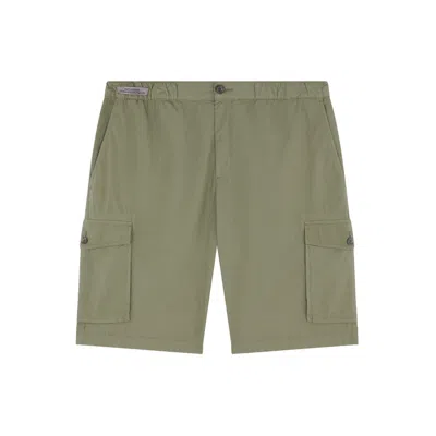 Paul & Shark Bermuda Cargo In Cotone Ultralight Popeline In Oliva