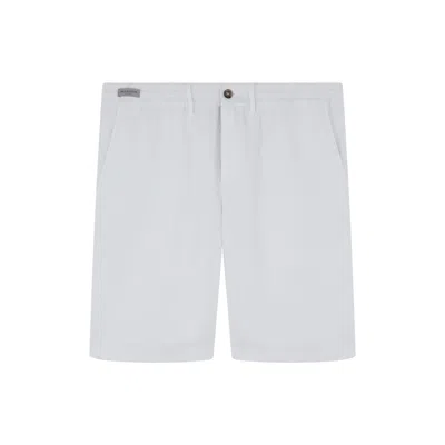 Paul & Shark Bermuda In Lino Tinto Capo In Bianco