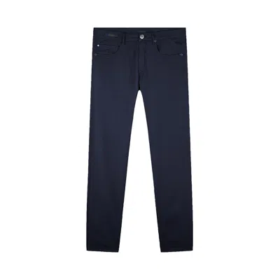 Paul & Shark Pantalone In Seta E Cotone Stretch Chino Silk In Blu