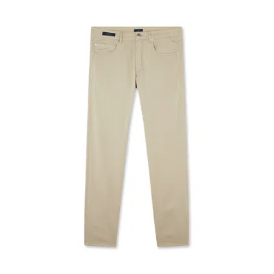 Paul & Shark Pantalone In Seta E Cotone Stretch Chino Silk In Sabbia